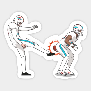 the funny butt punt Sticker